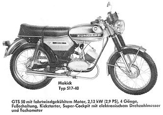 Zndapp-Richtzeiten Typ 517 GTS 50